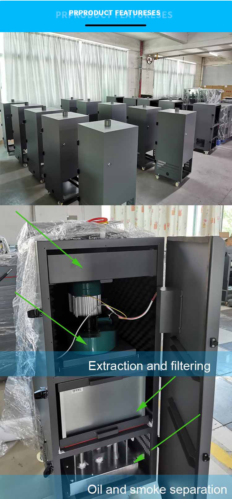 Prproduct featureses of dtf smoke air purifier